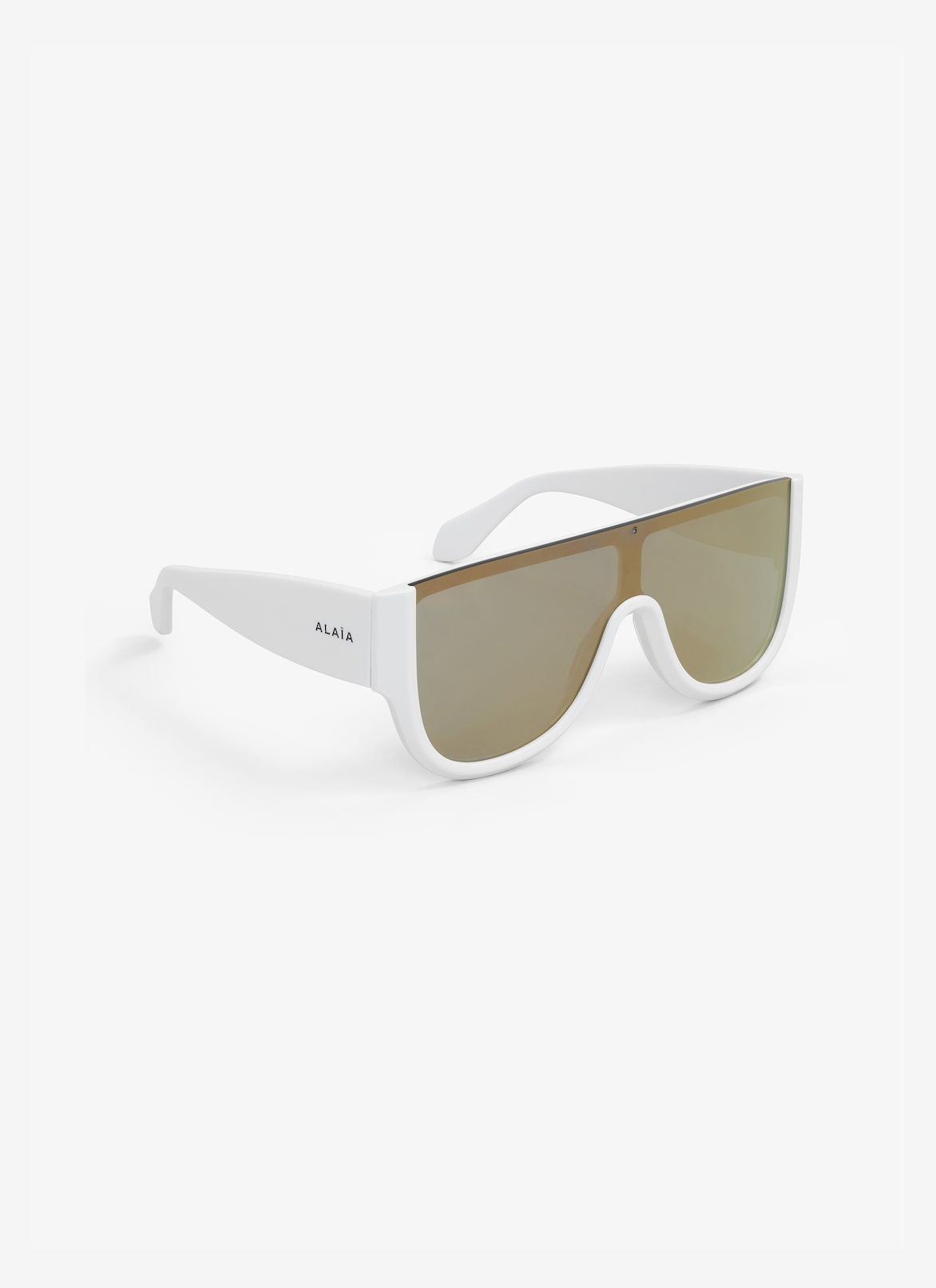 MASK SUNGLASSES ALAÏA WHITE/GOLD MASK SUNGLASSES
